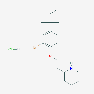 2-{2-[2-Bromo-4-(tert-pentyl)phenoxy]-ethyl}piperidine hydrochloride