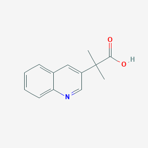 molecular formula C13H13NO2 B1441119 2-methyl-2-(quinolin-3-yl)propanoic acid CAS No. 1220027-88-2