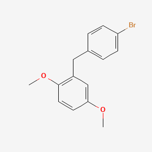 molecular formula C15H15BrO2 B14411231 2-(4-Bromobenzyl)-1,4-dimethoxybenzene CAS No. 81974-88-1