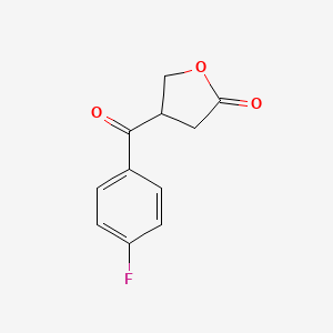 molecular formula C11H9FO3 B14411250 4-(4-Fluorobenzoyl)oxolan-2-one CAS No. 81198-14-3