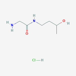 molecular formula C6H15ClN2O2 B1441128 2-Amino-N-(3-hydroxybutyl)acetamide hydrochloride CAS No. 1220037-43-3