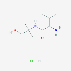 molecular formula C9H21ClN2O2 B1441130 2-Amino-N-(2-hydroxy-1,1-dimethylethyl)-3-methylbutanamide hydrochloride CAS No. 1236262-47-7