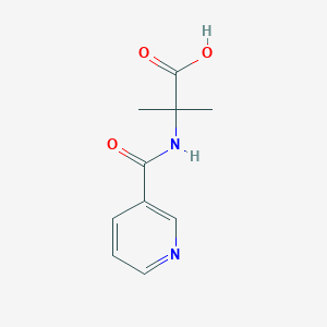 molecular formula C10H12N2O3 B1441134 2-Methyl-N-(3-pyridinylcarbonyl)alanine CAS No. 1220027-62-2