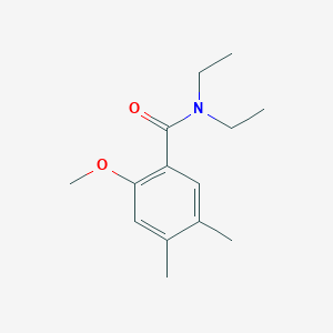 molecular formula C14H21NO2 B14411393 N,N-Diethyl-2-methoxy-4,5-dimethylbenzamide CAS No. 82544-94-3