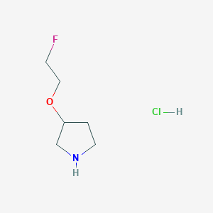 molecular formula C6H13ClFNO B1441141 3-(2-Fluoroethoxy)pyrrolidine hydrochloride CAS No. 1219979-95-9