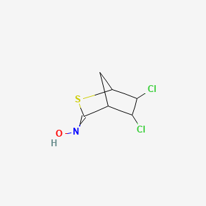molecular formula C6H7Cl2NOS B14411444 N-(5,6-Dichloro-2-thiabicyclo[2.2.1]heptan-3-ylidene)hydroxylamine CAS No. 83369-75-9