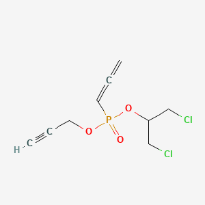 molecular formula C9H11Cl2O3P B14411491 Phosphonic acid, 1,2-propadienyl-, 2-chloro-1-(chloromethyl)ethyl 2-propynyl ester CAS No. 83656-27-3