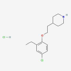 molecular formula C15H23Cl2NO B1441150 4-[2-(4-Chloro-2-ethylphenoxy)ethyl]piperidine hydrochloride CAS No. 1219964-20-1