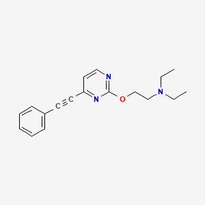 molecular formula C18H21N3O B14411511 N,N-Diethyl-2-{[4-(phenylethynyl)pyrimidin-2-yl]oxy}ethan-1-amine CAS No. 87148-59-2