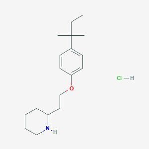 molecular formula C18H30ClNO B1441152 2-{2-[4-(叔戊基)苯氧基]乙基}哌啶盐酸盐 CAS No. 1220037-71-7