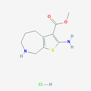 molecular formula C10H15ClN2O2S B14411529 Methyl 2-amino-5,6,7,8-tetrahydro-4H-thieno[2,3-C]azepine-3-carboxylate hydrochloride 