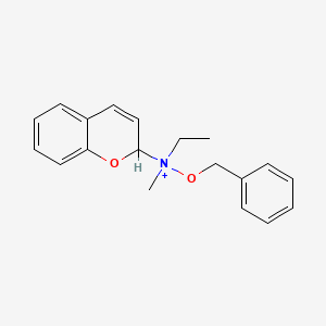 molecular formula C19H22NO2+ B14411537 N-Ethyl-3,4-dihydro-N-(4-methoxyphenyl)-2H-1-benzopyran-2-methanamine CAS No. 81816-85-5