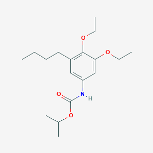 molecular formula C18H29NO4 B14411574 Propan-2-yl (3-butyl-4,5-diethoxyphenyl)carbamate CAS No. 84972-10-1