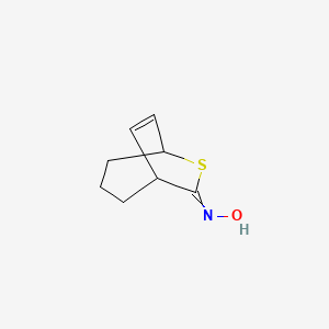 molecular formula C8H11NOS B14411576 N-6-Thiabicyclo[3.2.2]non-8-en-7-ylidenehydroxylamine CAS No. 83369-32-8
