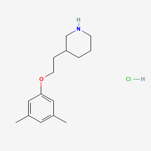 molecular formula C15H24ClNO B1441161 3-[2-(3,5-Dimethylphenoxy)ethyl]piperidine hydrochloride CAS No. 1219980-90-1