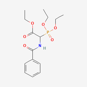 molecular formula C15H22NO6P B14411648 Ethyl benzamido(diethoxyphosphoryl)acetate CAS No. 85992-73-0