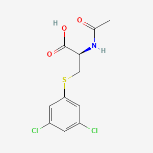 molecular formula C11H11Cl2NO3S B14411662 L-Cysteine, N-acetyl-S-(3,5-dichlorophenyl)- CAS No. 86674-69-3