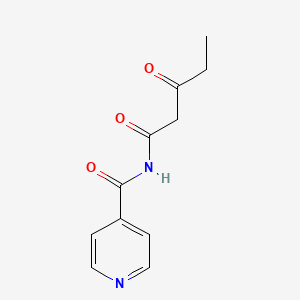 molecular formula C11H12N2O3 B14411694 N-(3-Oxopentanoyl)pyridine-4-carboxamide CAS No. 84794-31-0