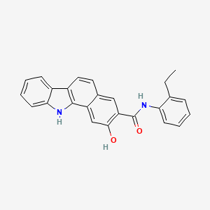 molecular formula C25H20N2O2 B14411699 N-(2-Ethylphenyl)-2-hydroxy-11H-benzo[A]carbazole-3-carboxamide CAS No. 84809-07-4