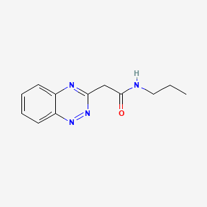 molecular formula C12H14N4O B14411713 N-Propyl-1,2,4-benzotriazine-3-acetamide CAS No. 80722-72-1