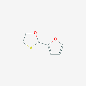 molecular formula C7H8O2S B14411739 1,3-Oxathiolane, 2-(2-furanyl)- CAS No. 81932-19-6