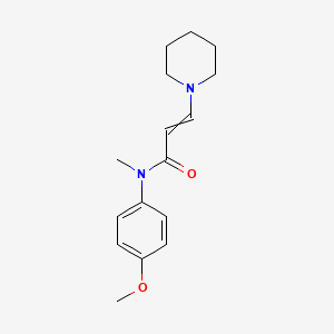 molecular formula C16H22N2O2 B14411769 N-(4-Methoxyphenyl)-N-methyl-3-(piperidin-1-YL)prop-2-enamide CAS No. 86576-71-8
