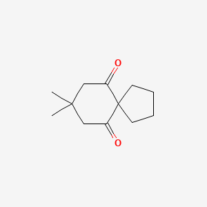 molecular formula C12H18O2 B14411791 8,8-Dimethylspiro[4.5]decane-6,10-dione CAS No. 81701-34-0