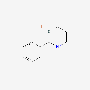 molecular formula C12H14LiN B14411808 lithium;1-methyl-6-phenyl-2,3,4,5-tetrahydropyridin-5-ide CAS No. 85429-38-5