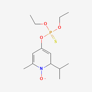 molecular formula C13H23NO4PS- B14411824 Phosphorothioic acid, O,O-diethyl O-(2-methyl-6-(1-methylethyl)-1-oxido-4-pyridinyl) ester CAS No. 83804-86-8