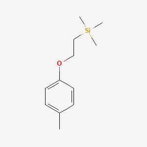 molecular formula C12H20OSi B14411862 Trimethyl[2-(4-methylphenoxy)ethyl]silane CAS No. 85814-42-2