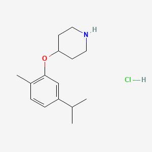 molecular formula C15H24ClNO B1441187 4-(5-Isopropyl-2-methylphenoxy)piperidine hydrochloride CAS No. 1219972-48-1