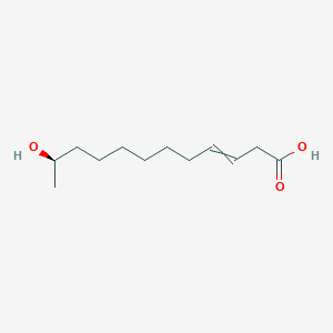 molecular formula C12H22O3 B14411884 (11R)-11-Hydroxydodec-3-enoic acid CAS No. 87583-45-7