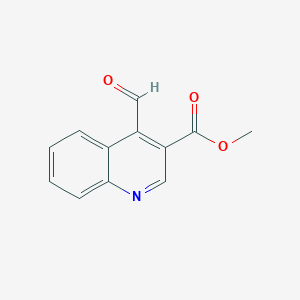 molecular formula C12H9NO3 B14411900 Methyl 4-formylquinoline-3-carboxylate CAS No. 81355-40-0