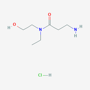 molecular formula C7H17ClN2O2 B1441191 3-Amino-N-ethyl-N-(2-hydroxyethyl)propanamide hydrochloride CAS No. 1220031-20-8