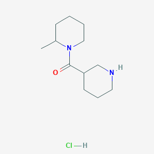 molecular formula C12H23ClN2O B1441193 (2-Methyl-1-piperidinyl)(3-piperidinyl)methanone hydrochloride CAS No. 1220033-59-9