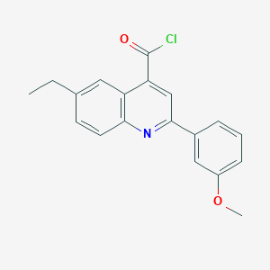 molecular formula C19H16ClNO2 B1441201 6-Ethyl-2-(3-methoxyphenyl)quinoline-4-carbonyl chloride CAS No. 1160260-87-6