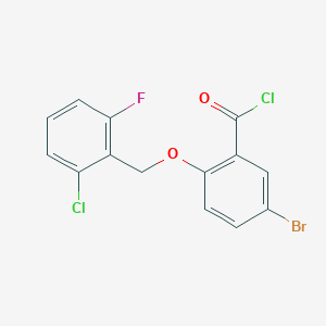 molecular formula C14H8BrCl2FO2 B1441205 5-Bromo-2-[(2-chloro-6-fluorobenzyl)oxy]benzoyl chloride CAS No. 1160259-89-1