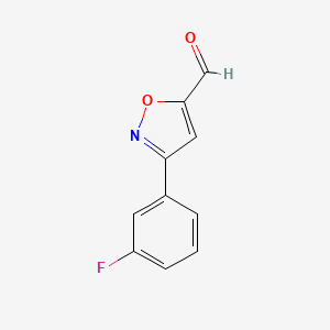 molecular formula C10H6FNO2 B1441210 3-(3-Fluorophenyl)isoxazole-5-carbaldehyde CAS No. 885273-52-9