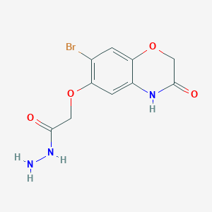 2-[(7-bromo-3-oxo-3,4-dihydro-2H-1,4-benzoxazin-6-yl)oxy]acetohydrazide