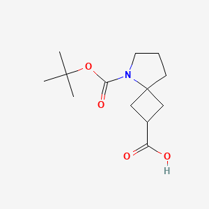 molecular formula C13H21NO4 B1441217 5-(Tert-butoxycarbonyl)-5-azaspiro[3.4]octane-2-carboxylic acid CAS No. 1363381-67-2