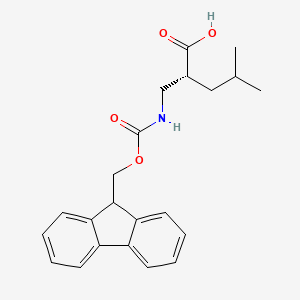molecular formula C22H25NO4 B1441218 (R)-2-(((((9H-fluoren-9-yl)methoxy)carbonyl)amino)methyl)-4-methylpentanoic acid CAS No. 1018899-99-4