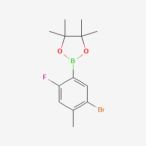 molecular formula C13H17BBrFO2 B1441219 2-(5-Bromo-2-fluoro-4-methylphenyl)-4,4,5,5-tetramethyl-1,3,2-dioxaborolane CAS No. 1111096-03-7