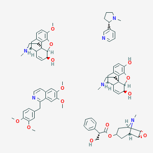 molecular formula C82H96N6O14 B144123 Omnopon-scopolamine CAS No. 127060-78-0