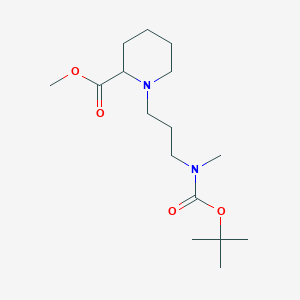 Methyl 1-(3-((tert-butoxycarbonyl)(methyl)amino)propyl)piperidine-2-carboxylate