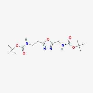 {2-[5-(Tert-butoxycarbonylaminomethyl)-[1,3,4]oxadiazol-2-YL]-ethyl}-carbamic acid tert-butyl ester
