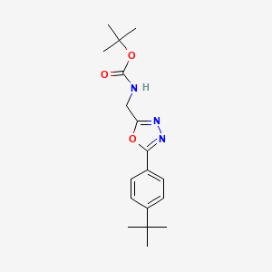 2-Tert-butyloxycarbonylaminomethyl-5-(4-tert-butylphenyl)-[1,3,4]oxadiazole