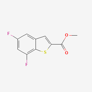 molecular formula C10H6F2O2S B1441254 5,7-Difluoro-benzo[B]thiophene-2-carboxylic acid methyl ester CAS No. 550998-57-7