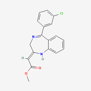 Methyl (2Z)-[5-(3-chlorophenyl)-1,3-dihydro-2H-1,4-benzodiazepin-2-ylidene]acetate