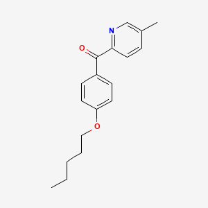 molecular formula C18H21NO2 B1441268 5-Methyl-2-(4-pentyloxybenzoyl)pyridine CAS No. 1187166-55-7
