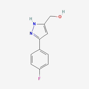 [3-(4-fluorophenyl)-1H-pyrazol-5-yl]methanol